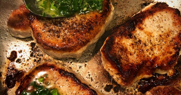 Easy Pork Chops with Herb Butter
