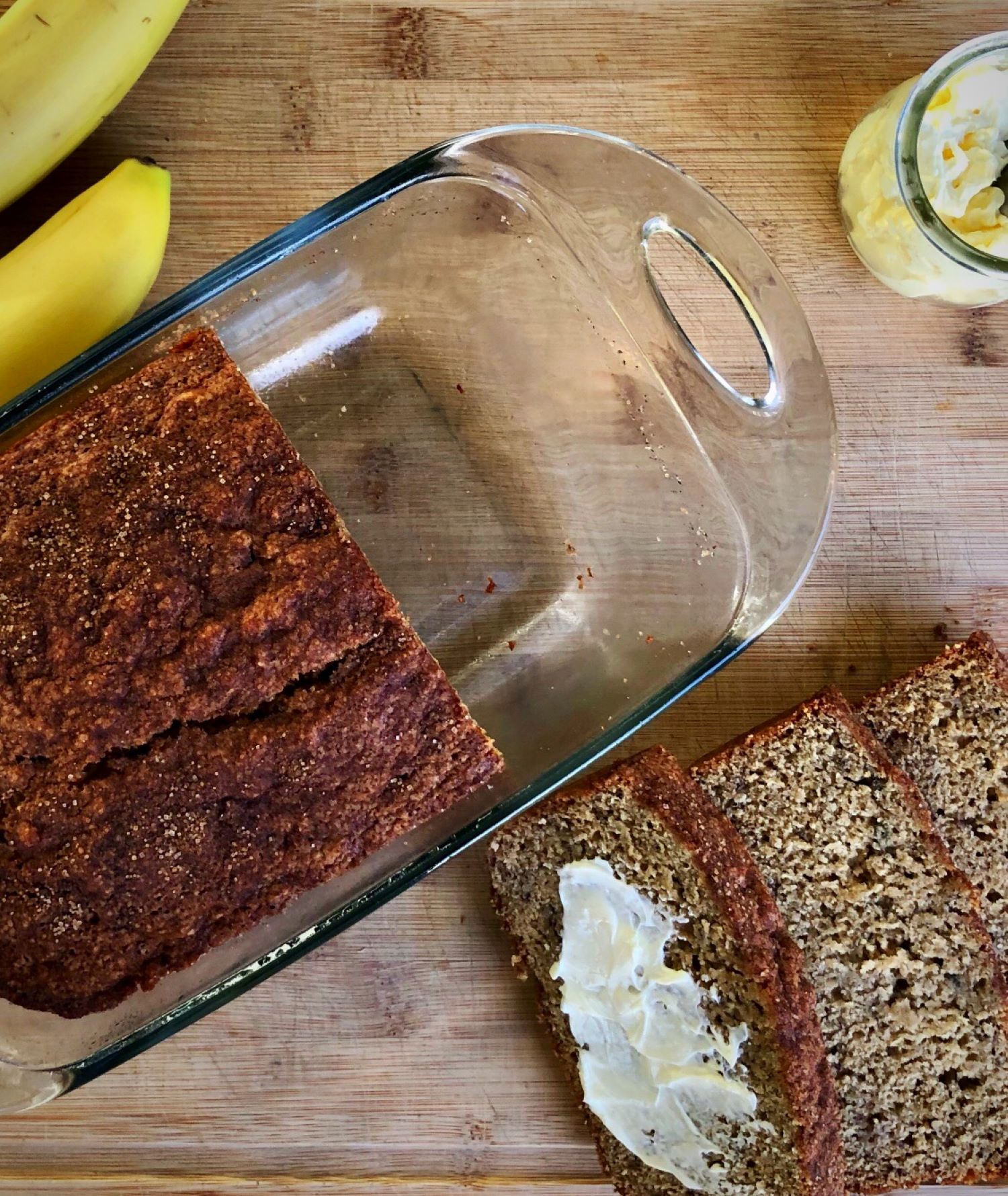 Banana Bread with Cinnamon Sugar