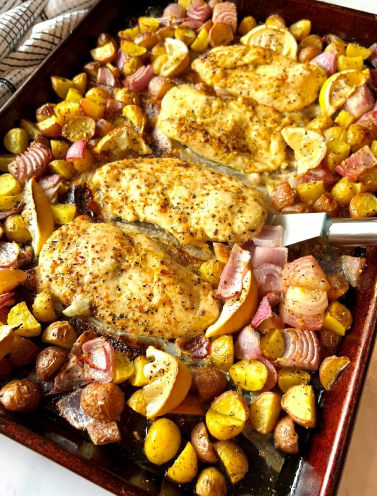 Juicy Lemon Pepper Chicken and Potatoes (Sheet Pan Meal)