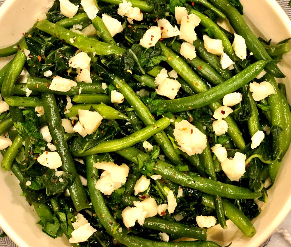 Spicy Green Beans and Chard