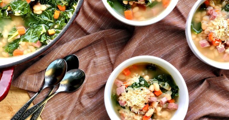 Ham and Bean Soup with Kale