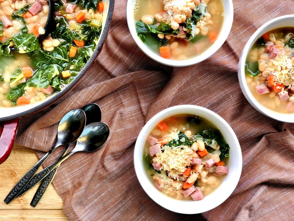 Ham and Bean Soup with Kale