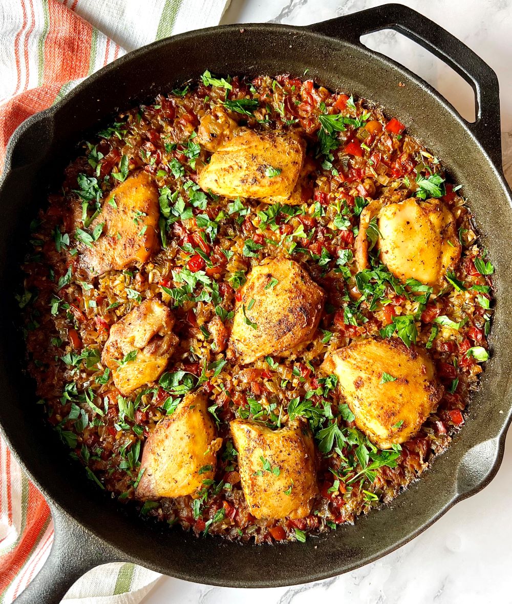 One-Skillet Chicken And Rice