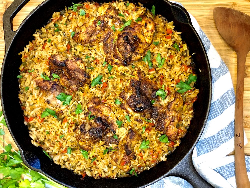 One-Skillet Chicken And Rice