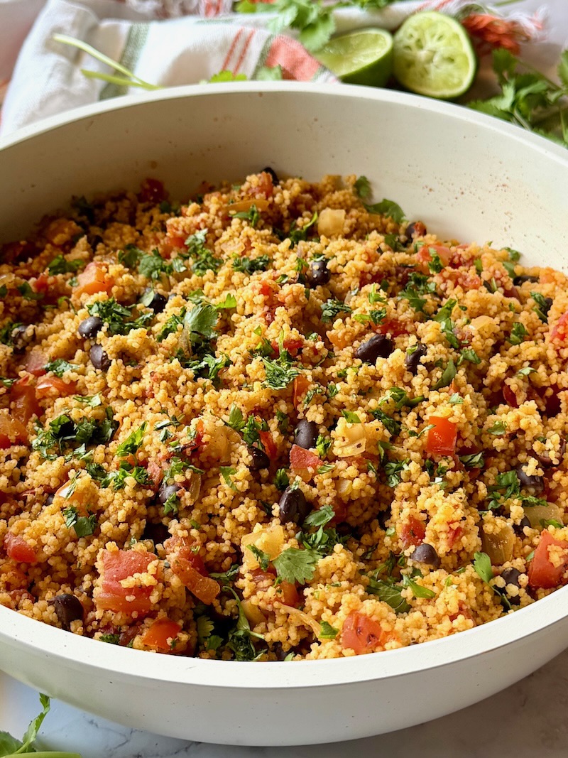 Skillet with Mexican couscous