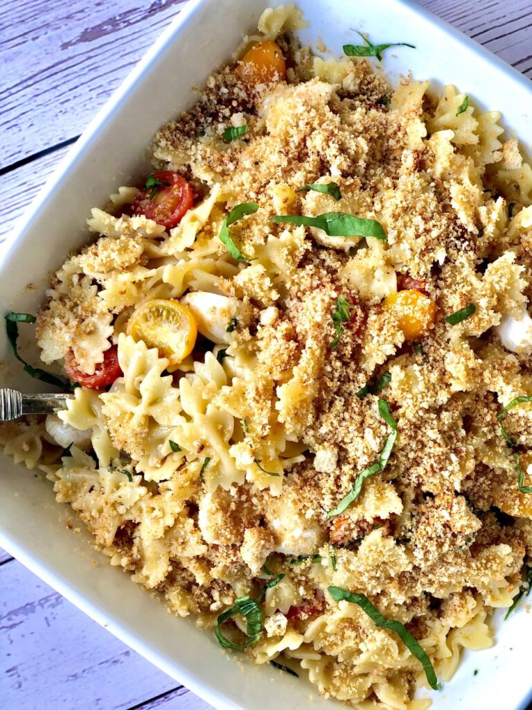 Bruschetta Pasta Salad with Sweet Balsamic Dressing