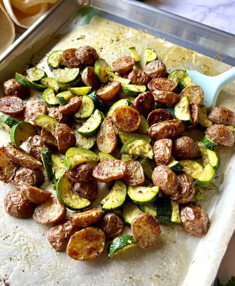 Roasted Potatoes and Zucchini