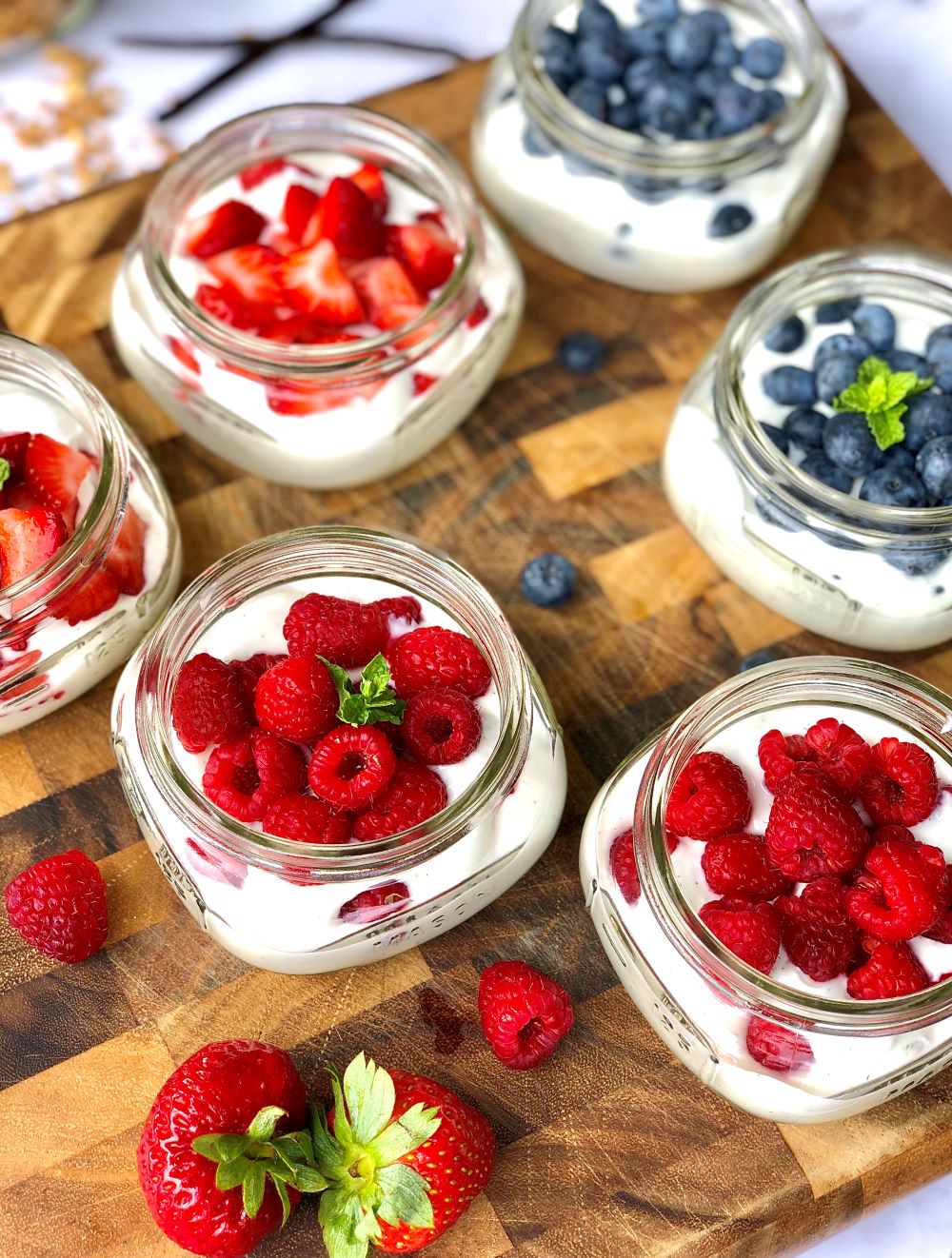 Make-Ahead Vanilla Bean Greek Yogurt with Berries