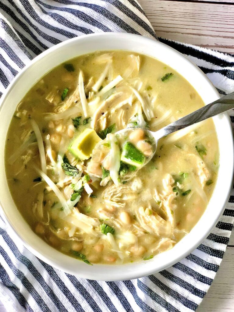Green Chili Chicken Enchilada Soup