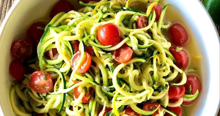 Zucchini Noodle Salad with Herbed Vinaigrette
