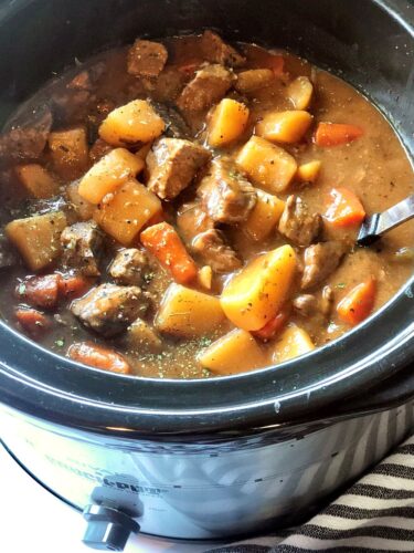 Slow Cooker Beef Stew - The Menu Maid