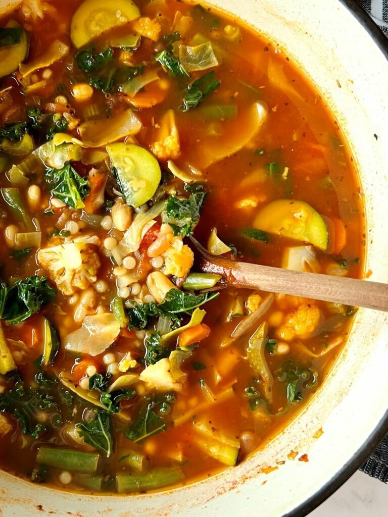 Hearty Vegetable Soup with Couscous - The Menu Maid