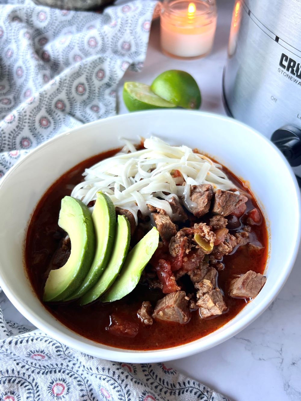 Slow Cooker Low-Carb Beef Chili with Beans - The Menu Maid