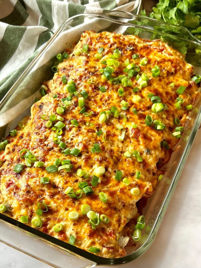 Easy White Chicken Enchiladas