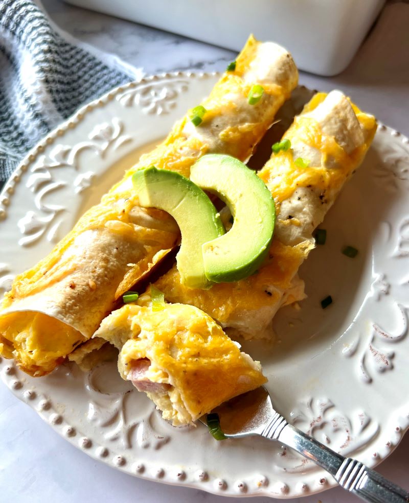 Ham and Eggs Brunch Enchiladas