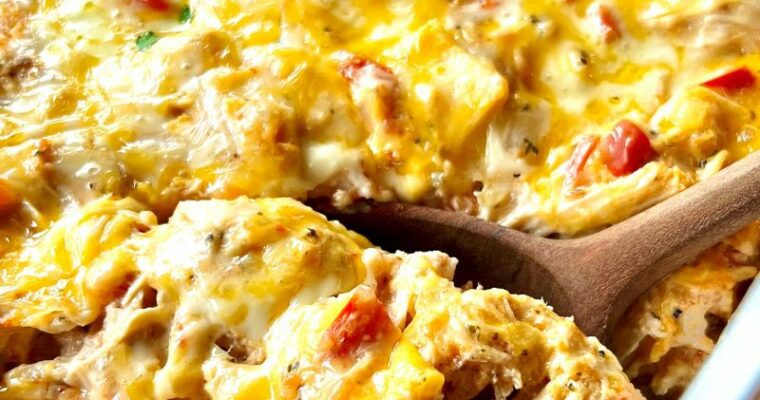 Low-Carb King Ranch Chicken Casserole