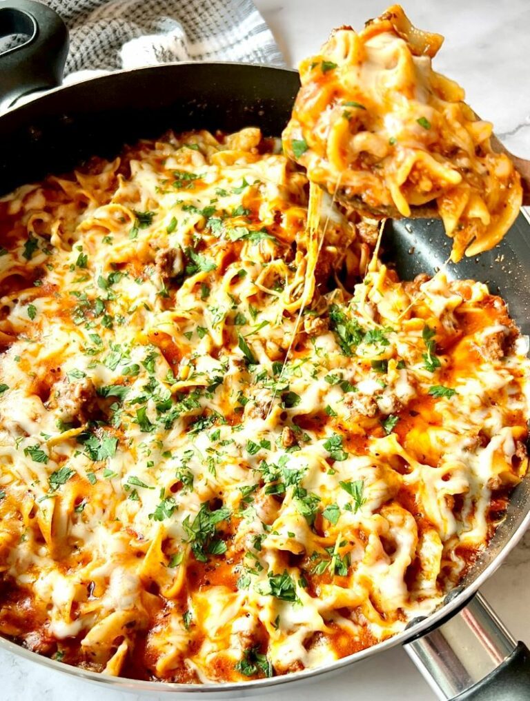 Skillet Beef and Cheese Lasagna