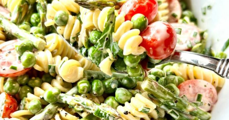 Spring Pasta Salad with Peas and Asparagus