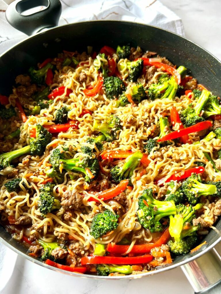 Ground Beef Broccoli Ramen