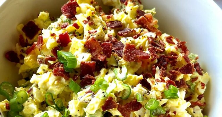Loaded Egg Salad With Bacon and Cheese