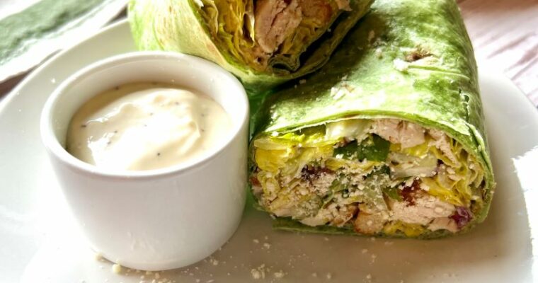 Caesar Salad Chicken Wraps