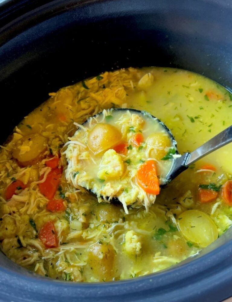 Slow Cooker Lemony Chicken Chowder