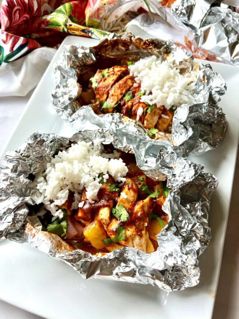 Pineapple BBQ Chicken Foil Packs