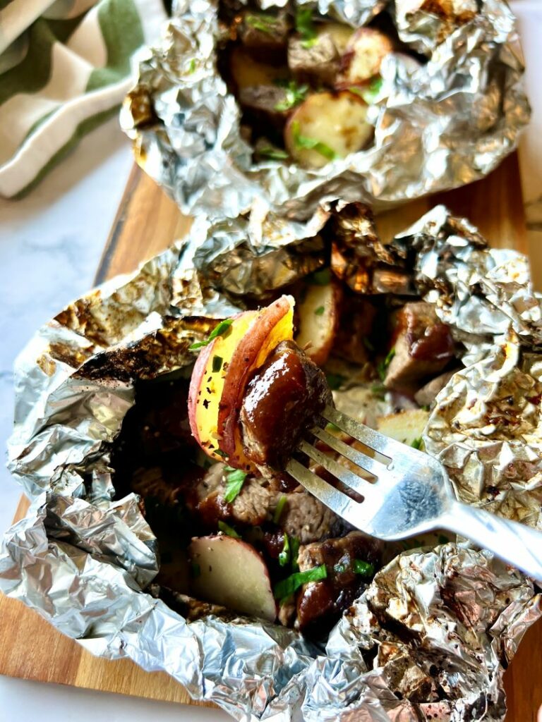 Marinated Steak and Potato Foil Packets