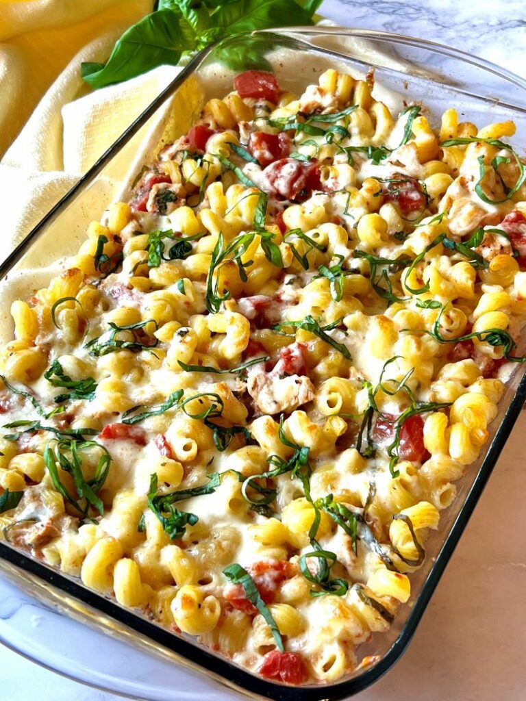 Dump-And-Bake Caprese Chicken Casserole