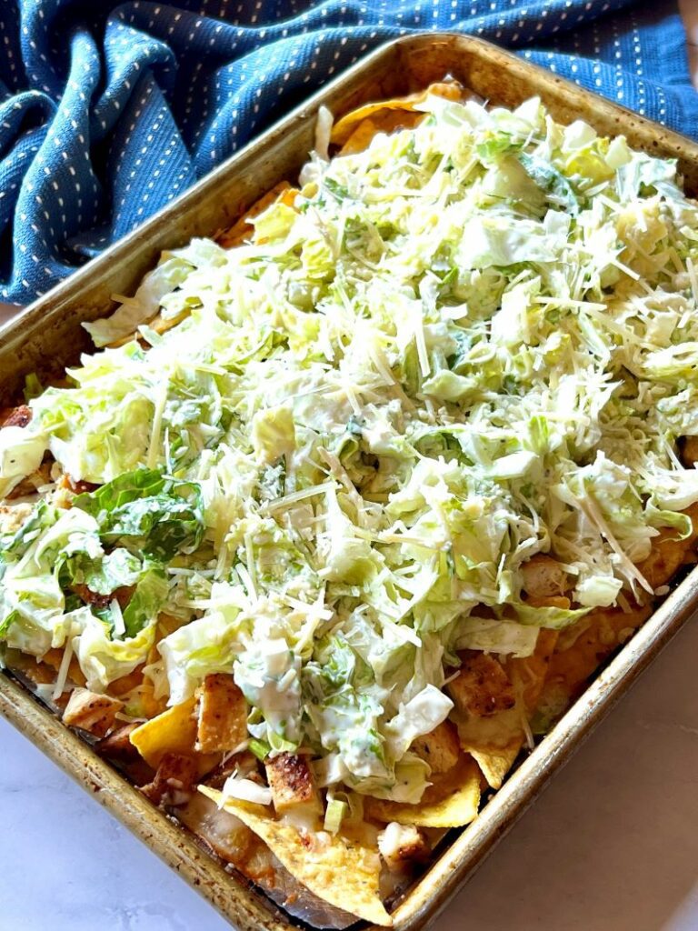 Viral Chicken Caesar Salad Nachos Recipe