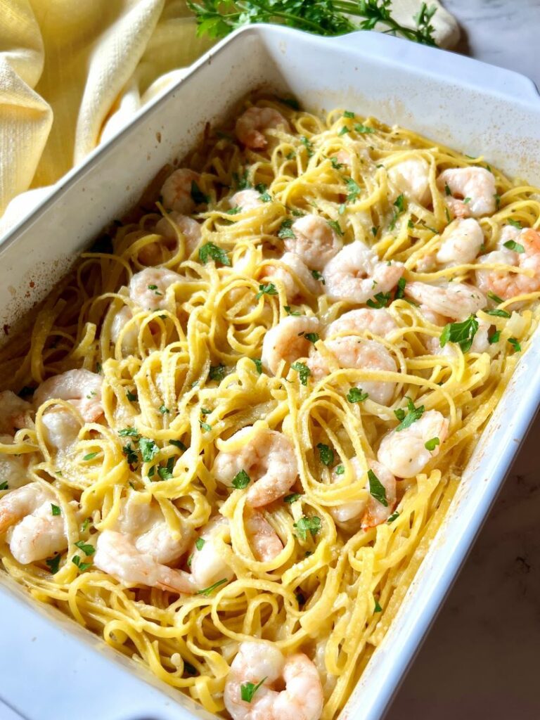 Lemony Baked Shrimp Scampi