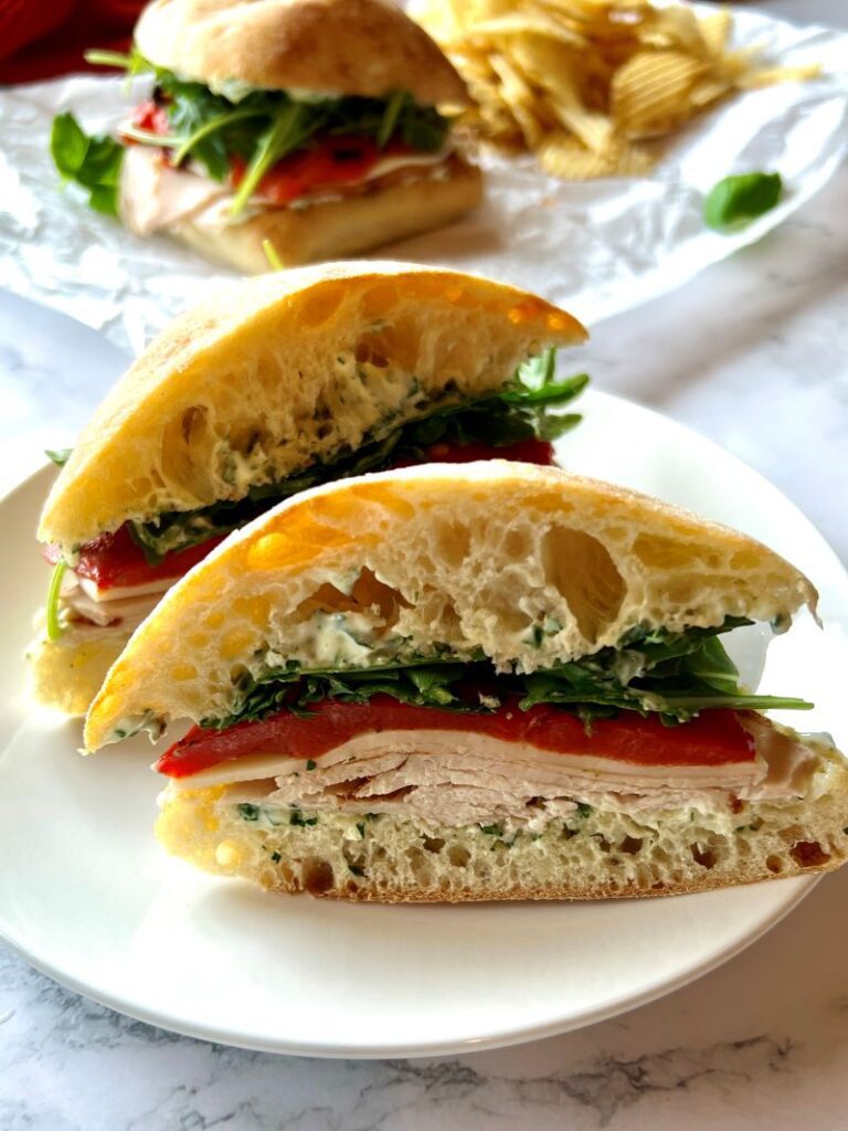 Roasted Turkey Pesto Sandwich