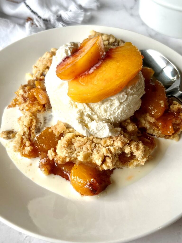 Brown Butter Fresh Peach Dump Cake