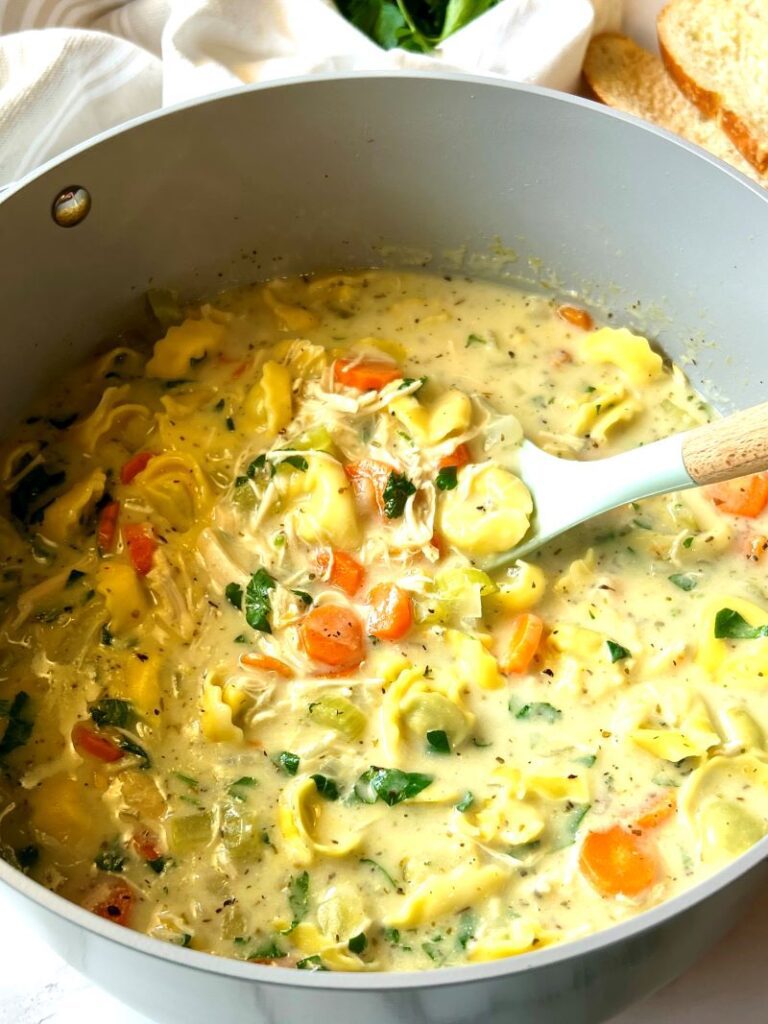Spinach Tortellini Chicken Soup