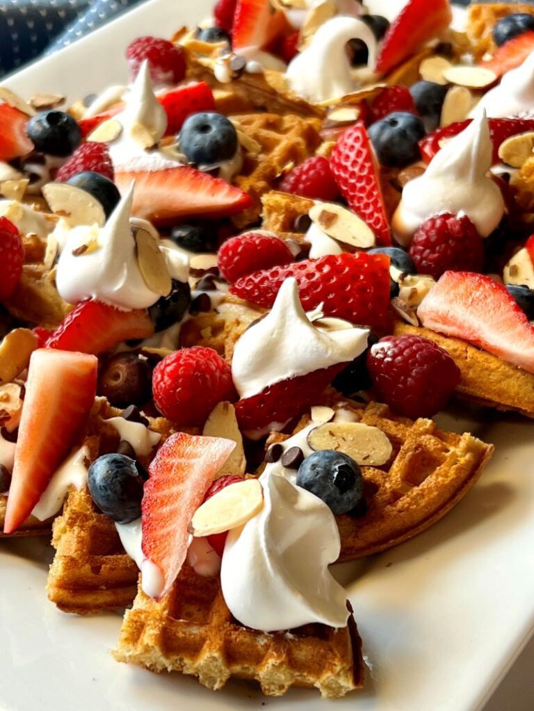 Sweet Breakfast Waffle Nachos