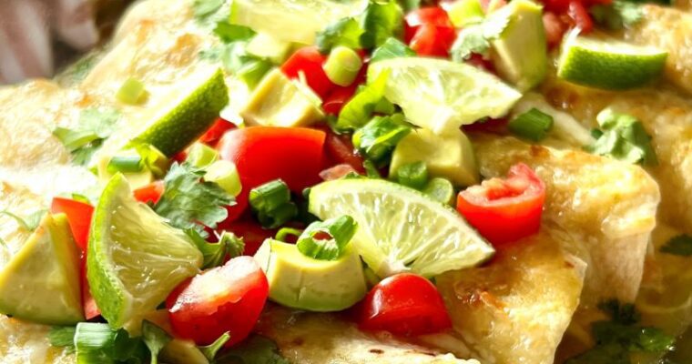 Creamy Chicken Spinach Enchiladas