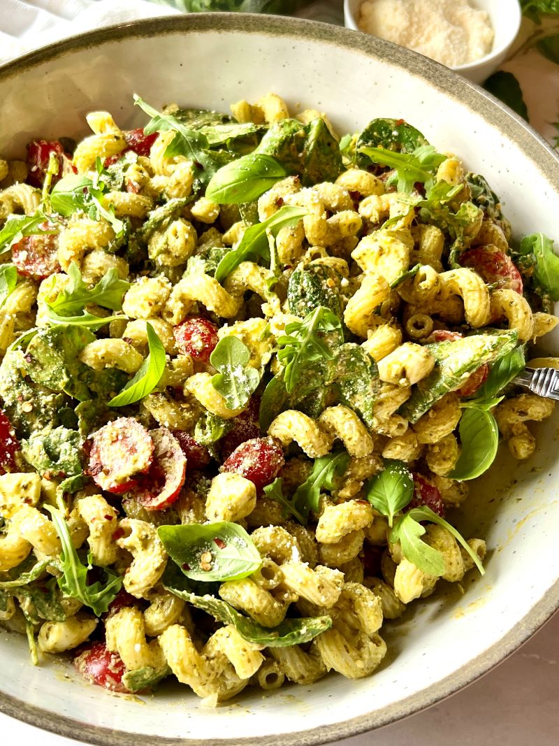 Creamy Pesto Pasta Salad