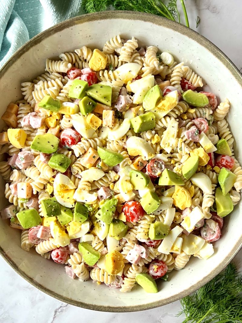 Cob Pasta Salad with Buttermilk Ranch Dressing. 