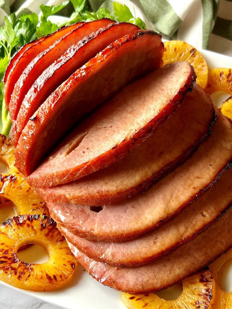 Slow Cooker Ham with Brown Sugar Honey Glaze