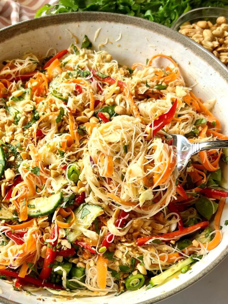 Spring Roll Salad with Sesame Ginger Dressing