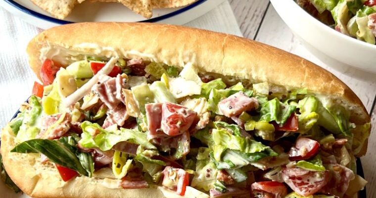 Italian Chopped Salad Hoagie Rolls