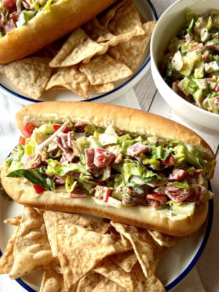 Italian Chopped Salad Hoagie Rolls