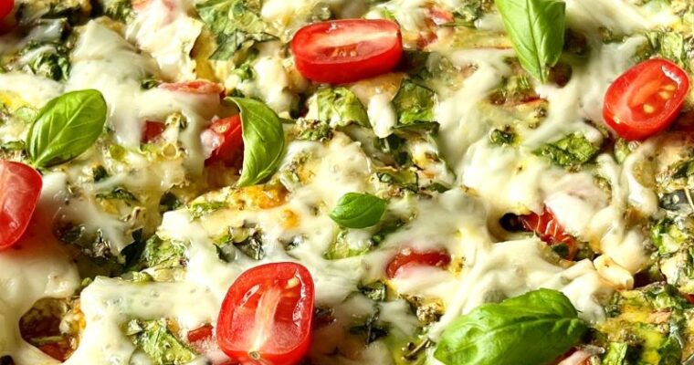 Crustless Caprese Quiche