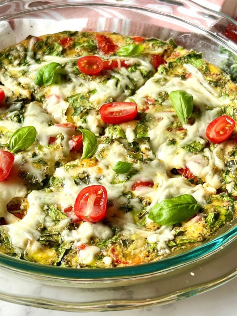 Crustless Caprese Quiche