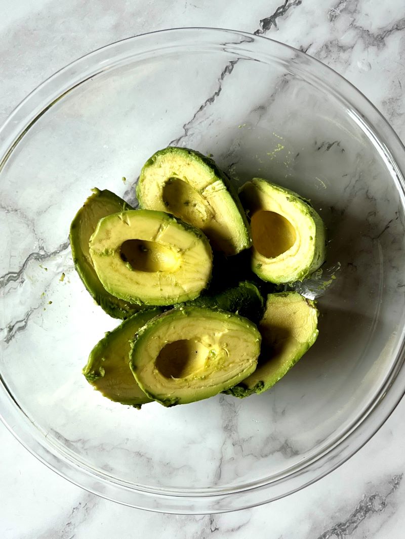 Fresh avocados in a bowl.