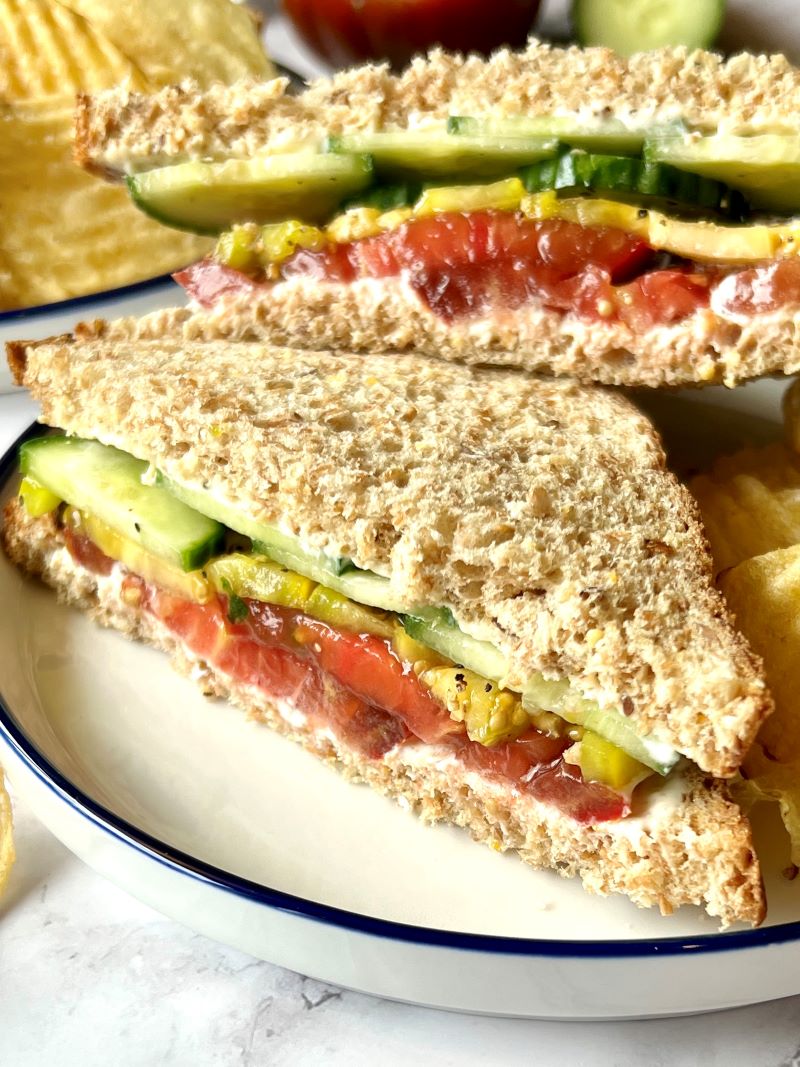 Cucumber Tomato Sandwich