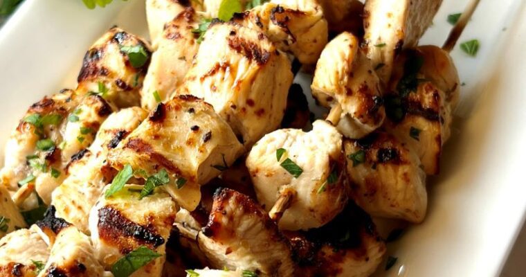 4-Ingredient Grilled Chicken Kabobs