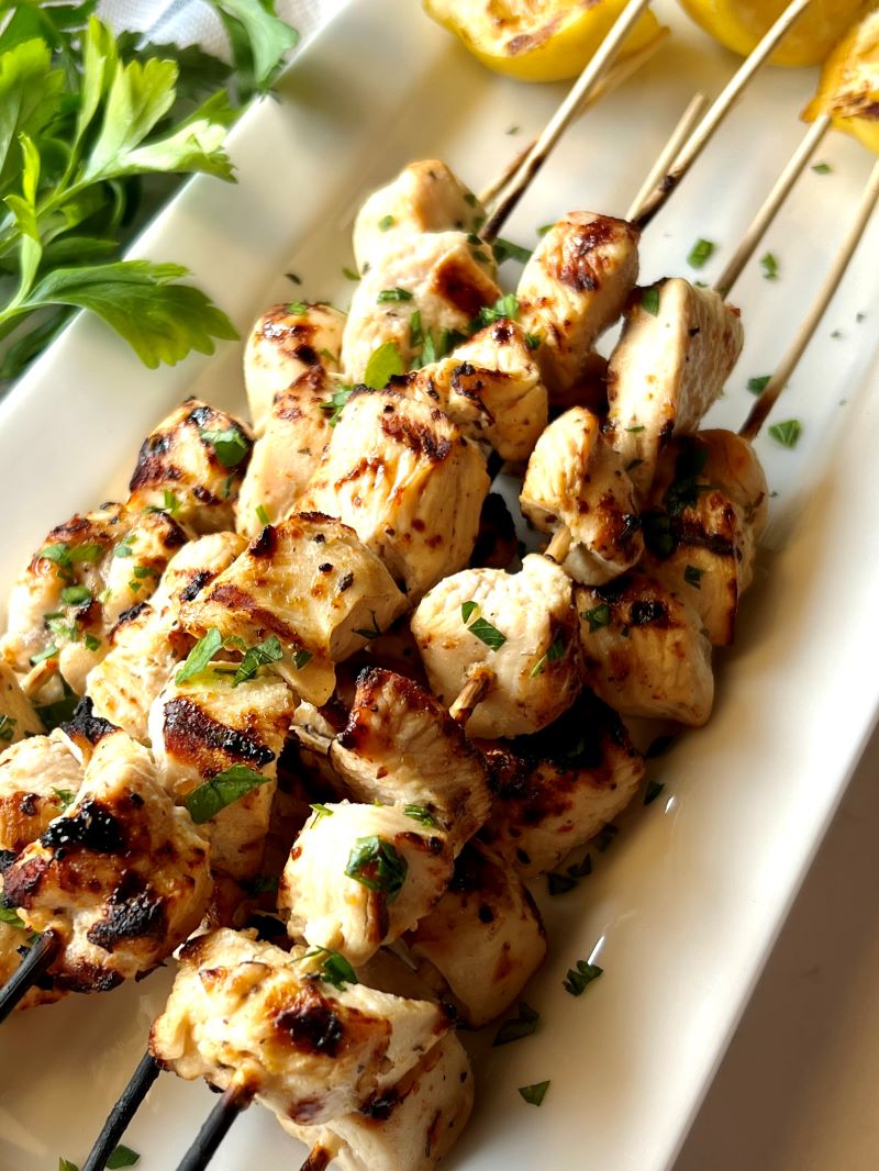 4-Ingredient Grilled Chicken Kabobs