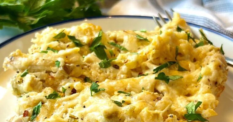 Chicken Cauliflower Rice Casserole (one-skillet meal)