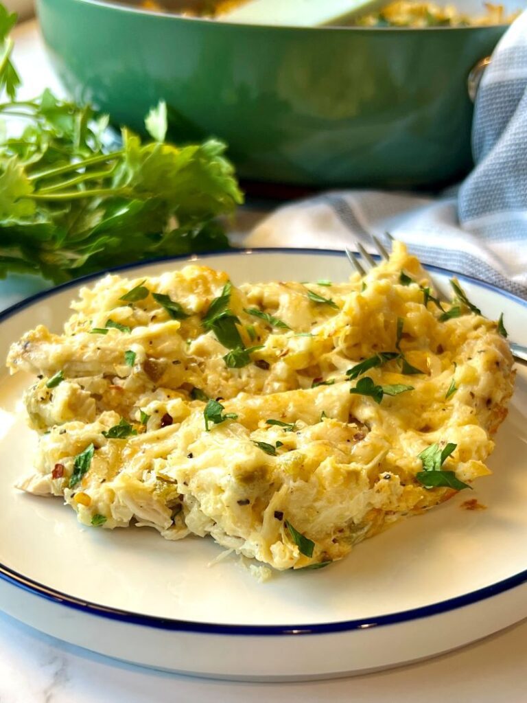 Chicken Cauliflower Rice Casserole (one-skillet meal)